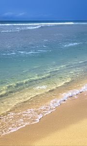 Превью обои пляж, море, морская пена, песок, природа