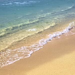 Превью обои пляж, море, морская пена, песок, природа