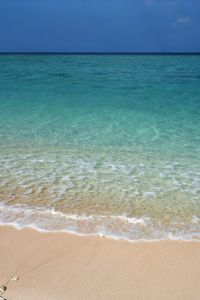 Превью обои пляж, море, морская пена, горизонт, природа