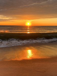 Превью обои пляж, море, рассвет