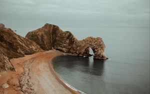 Превью обои пляж, море, скалы, побережье, пейзаж