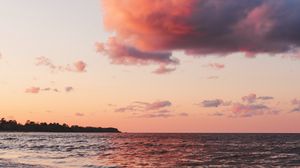 Превью обои пляж, море, волны, закат