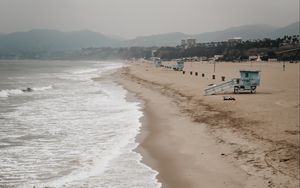 Превью обои пляж, море, волны, берег