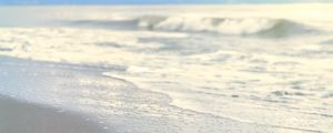 Превью обои пляж, песок, берег, море, прилив