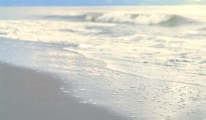 Превью обои пляж, песок, берег, море, прилив