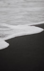 Превью обои пляж, песок, море, волны, вода, пена