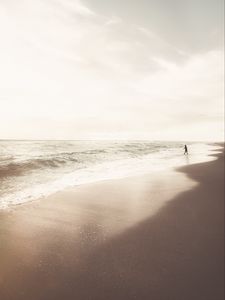 Превью обои пляж, побережье, одинокий, одиночество