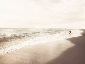 Превью обои пляж, побережье, одинокий, одиночество