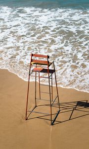 Превью обои пляж, стул, море, вода, песок