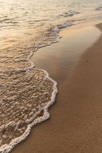 Превью обои пляж, волна, море, песок, вода