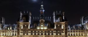 Превью обои площадь, отель-де-виль, париж, france, hotel de ville, paris, отель, франция