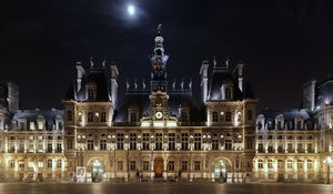 Превью обои площадь, отель-де-виль, париж, france, hotel de ville, paris, отель, франция