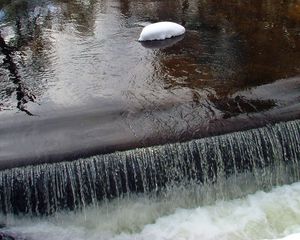 Превью обои плотина, река, вода, весна