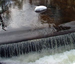 Превью обои плотина, река, вода, весна