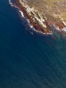 Превью обои побережье, море, вода, вид сверху