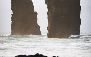Превью обои побережье, скалы, море, вода