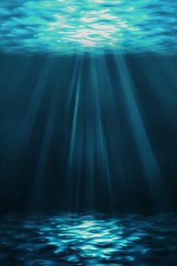 Превью обои подводный мир, лучи, арт, вода, свет