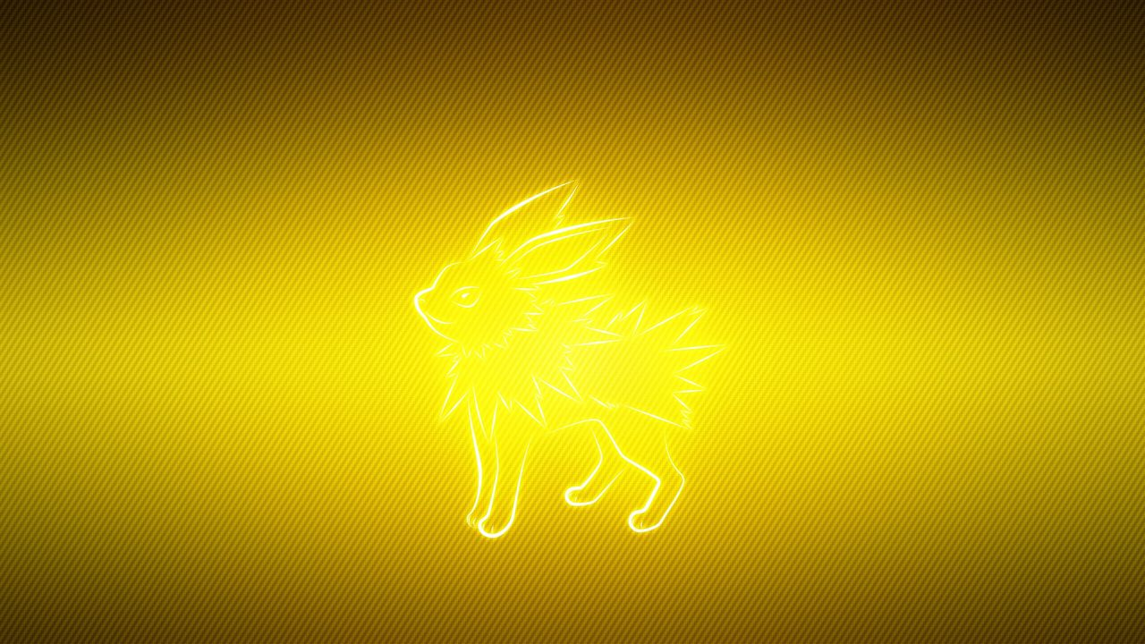 Обои покемон, желтый, темный, jolteon