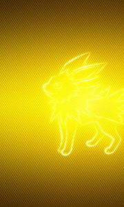 Превью обои покемон, желтый, темный, jolteon