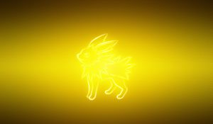 Превью обои покемон, желтый, темный, jolteon