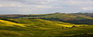 Превью обои поля, италия, montalcino, tuscany, природа