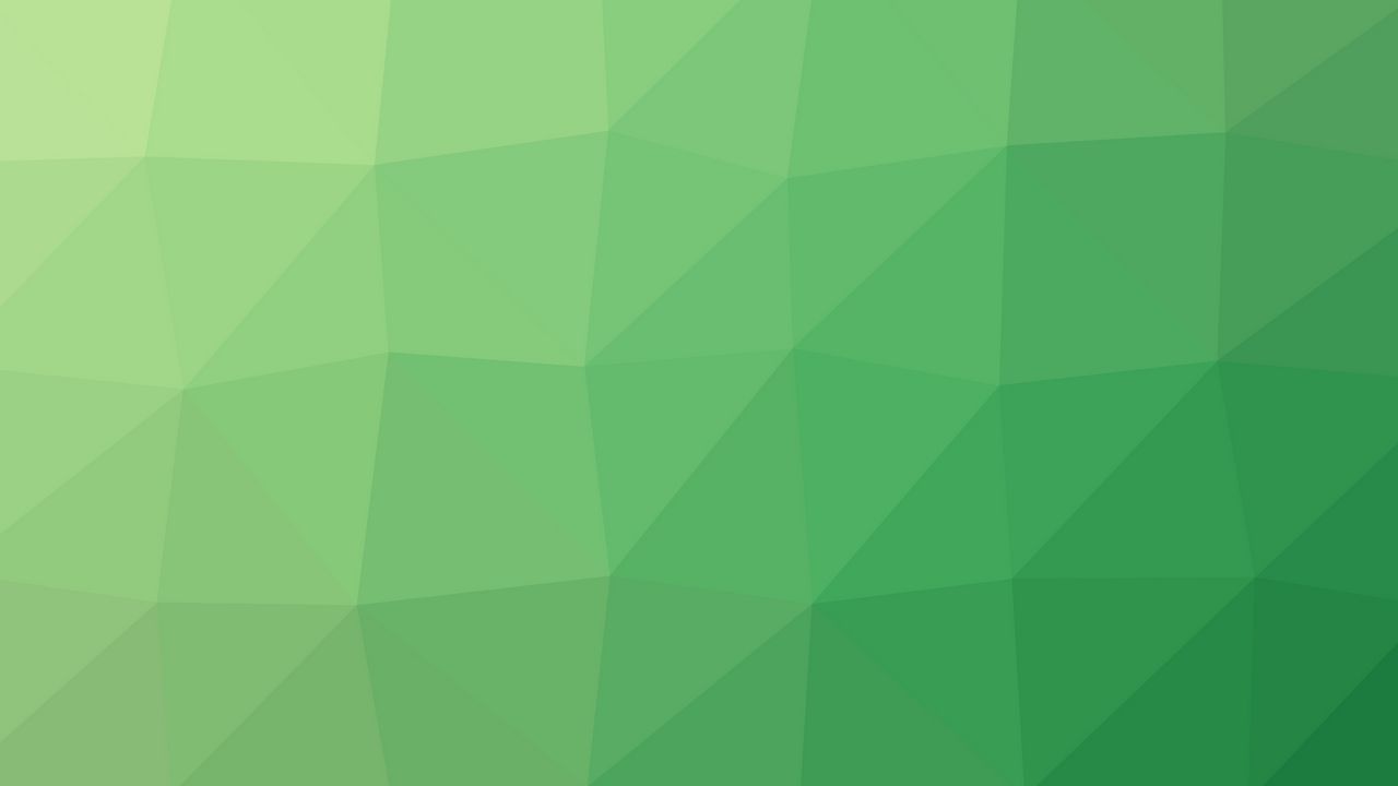 Обои полигон, градиент, выпуклый, треугольники, многоугольники, зеленый