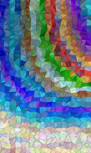 Превью обои полигон, треугольники, разноцветный, выпуклый, объем