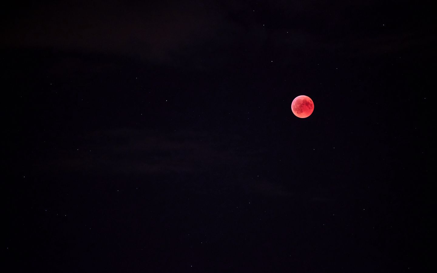 1440x900 Обои полнолуние, красная луна, луна, ночь, небо, звездное небо