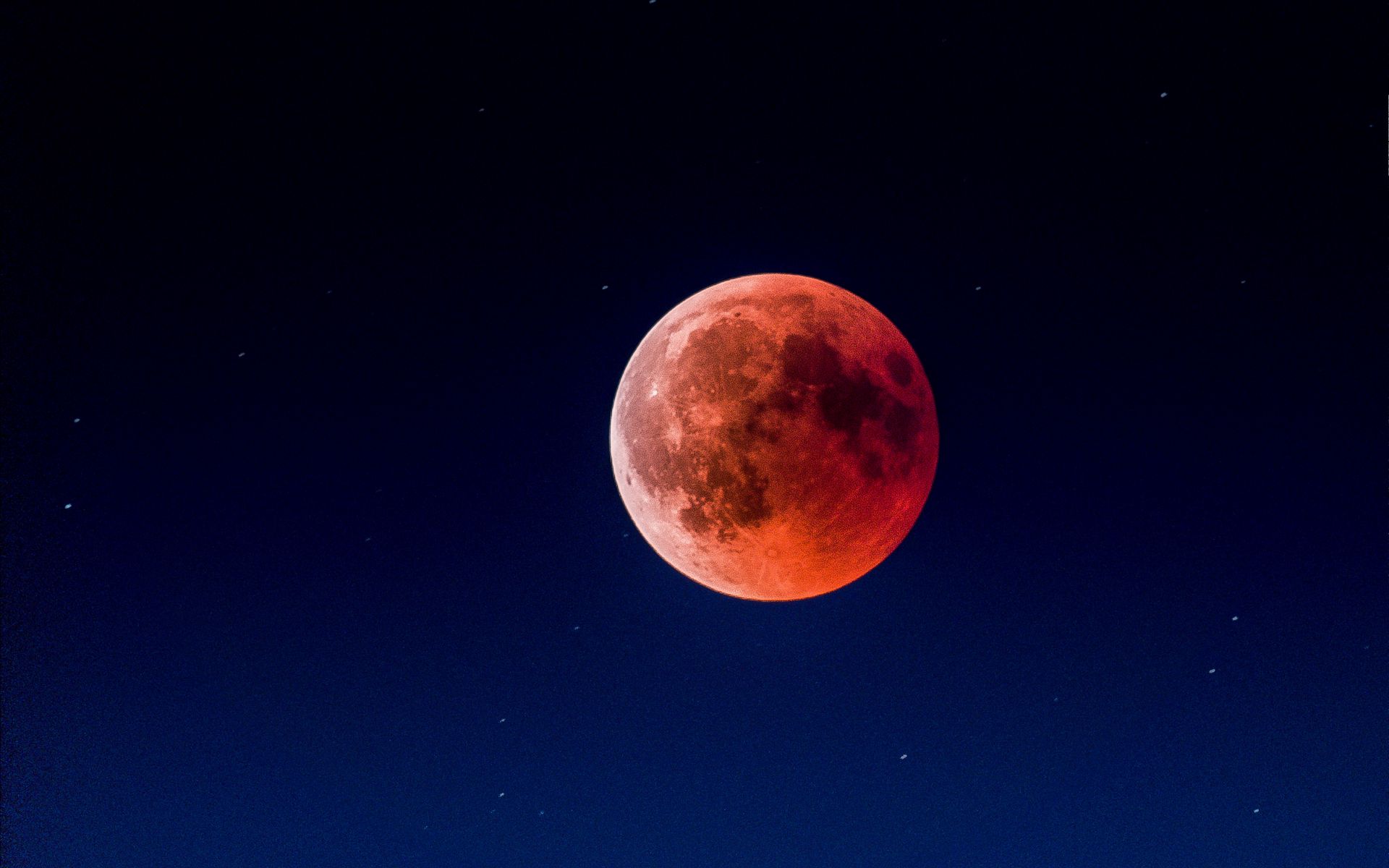 1920x1200 Обои полнолуние, красная луна, затмение, кровавая луна