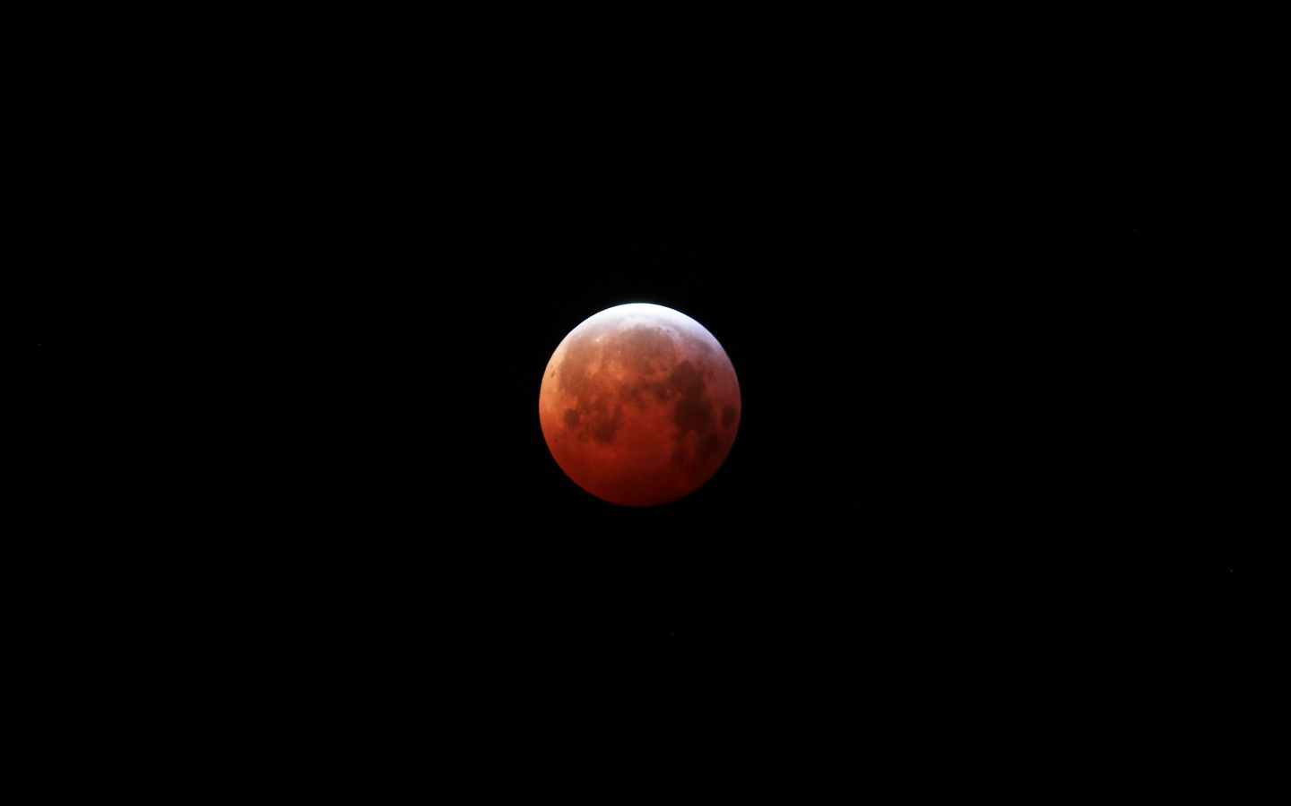 1440x900 Обои полнолуние, луна, красная луна, ночь, небо, спутник, темный