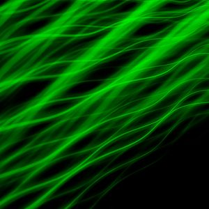 Превью обои полосы, неон, волны, волнистый, свечение, зеленый