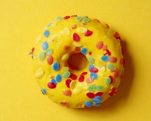 Превью обои пончик, выпечка, глазурь, десерт, сладкое