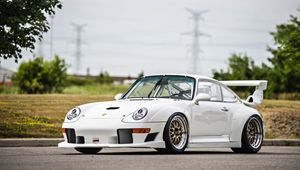 Превью обои porsche 911, gt2, белый, вид сбоку