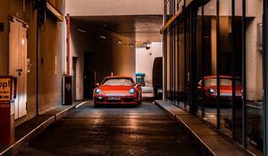 Превью обои porsche 911 gt2, porsche 911, porsche, красный, вид спереди