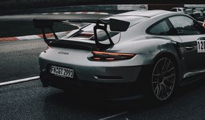 Превью обои porsche 911 gt2 rs, porsche, спорткар, автомобиль, спойлер