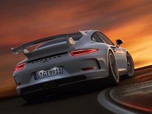 Превью обои porsche 911 gt3, авто, машина, автомобили, машины, поворот