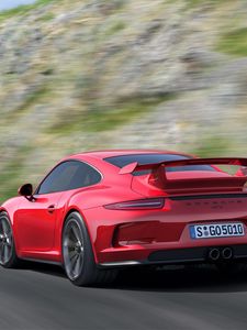 Превью обои porsche 911 gt3, авто, машина, автомобили, машины, скорость, красный