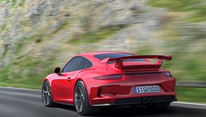 Превью обои porsche 911 gt3, авто, машина, автомобили, машины, скорость, красный