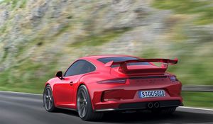 Превью обои porsche 911 gt3, авто, машина, автомобили, машины, скорость, красный