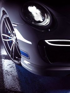 Превью обои porsche, 911, porsche 911, turbo, передний бампер