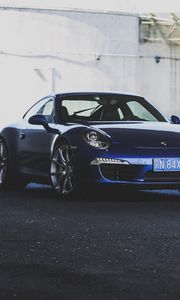 Превью обои porsche 911, porsche, автомобиль, синий, спорткар