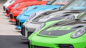 Превью обои porsche 911, porsche, автомобили, спорткары, разноцветный