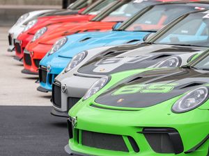 Превью обои porsche 911, porsche, автомобили, спорткары, разноцветный