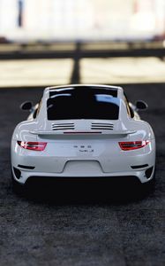 Превью обои porsche 911 turbo s, porsche 911, porsche, спорткар, вид сзади