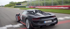 Превью обои porsche 918, порше, авто, дорога, скорость