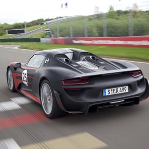 Превью обои porsche 918, порше, авто, дорога, скорость