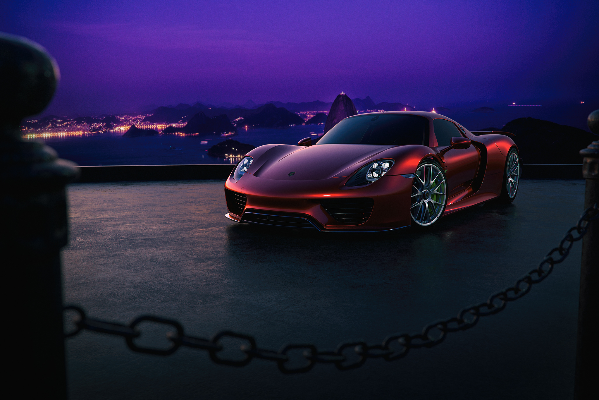 Porsche 918 Spyder Night