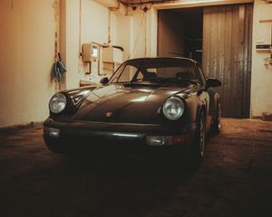 Превью обои porsche 964, porsche, автомобиль, ретро, винтаж