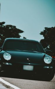 Превью обои porsche 997 carrera s, porsche 997, porsche, черный, спорткар
