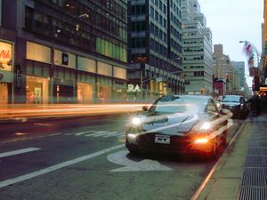 Превью обои porsche, автомобиль, город, улица